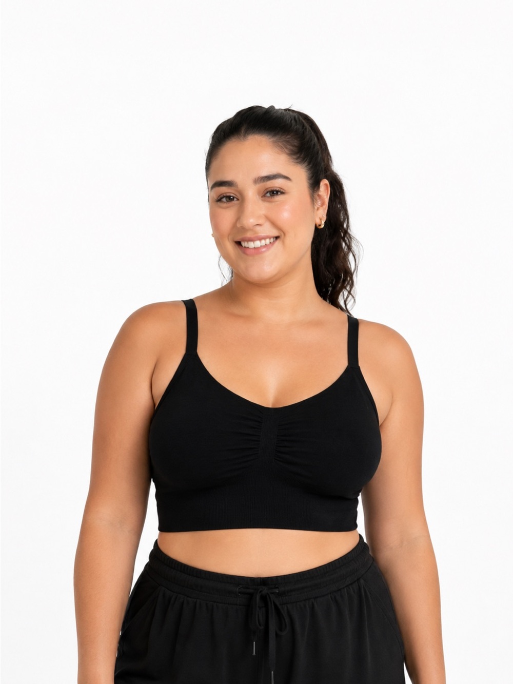 kindred by Kindred Bravely Women's Hands-Free Pumping Lounge & Sleep Bra Black M